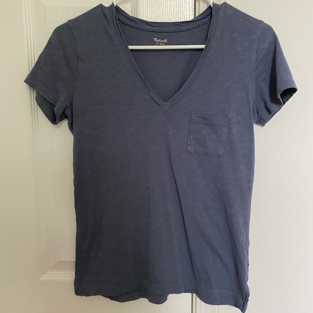 Madewell Whisper Cotton V-Neck Pocket Tee